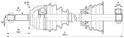OPEN PARTS drs638300 -  Приводной вал
